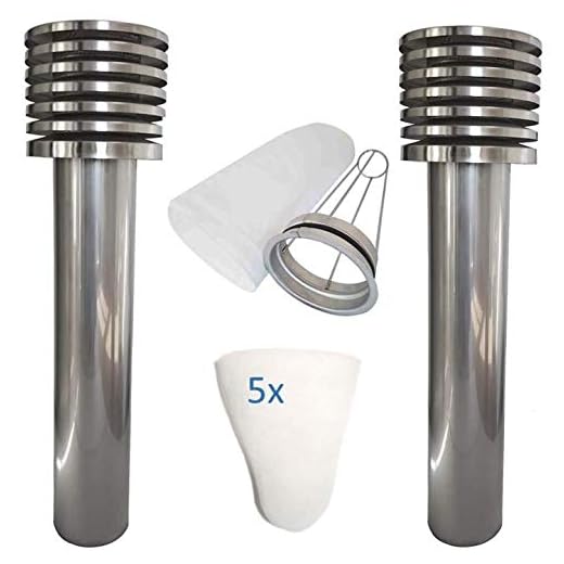 Intelmann Außenluft und Fortluft Set aus Edelstahl passend für KG-Rohr (100 125 150 160 200 250 300 315) (Passend für KG-Rohr DN 150/160)
