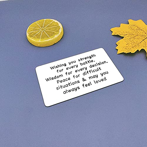 Christian Engraved Wallet Insert Card Blessing Inspirational Gifts for Men Women Wishing You Strength for Every Battle Gift Religious Card Christmas Birthday Graduation Gifts for Him and Her2