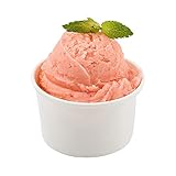 Disposable White 5 oz Ice Cream Cups - Small Hot and Cold To Go Cups - Recyclable Paper Gelato Cup -...