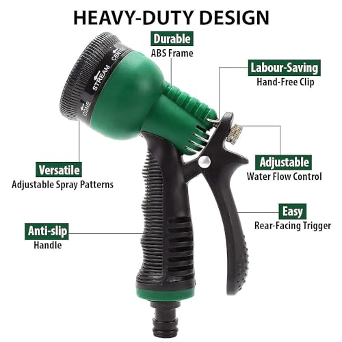 Image of Kohree 7in1 Bike Washing Spray Gun Machine, Water Pressure Gun for Car Wash, Water Gun - High Pressure Water Spray Gun for Car & Bike Cleaning, Heavy Duty Jet Spray for Car Wash Gardening Hose Nozzle
