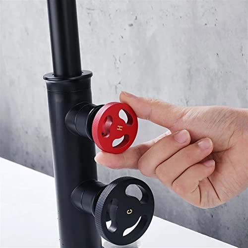 Mitigeur de lavabo mécanique robuste robinet d'évier double commande eau chaude froide - 2