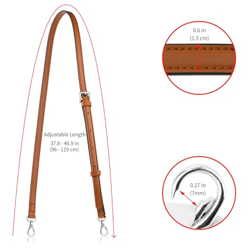 Image of Allzedream Leather Purse Strap Replacement Crossbody Handbag Long Adjustable