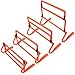 6-Pack of Agility Hurdles with Adjustable Height Extenders – Neon Orange Set & Carry Bag – Plyometric Fitness & Speed Training Equipment – Hurdle/Obstacles for Soccer, Football, Track & Field & More