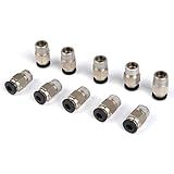 【Größe von PC4-M10】- PTFE-Schläuche Außendurchmesser: 4 mm, Gewinde: M10.