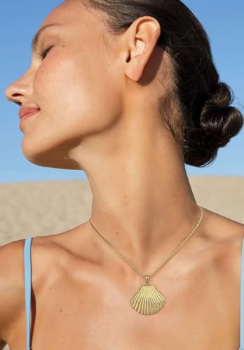 Starfish Necklace Shell Pendant Necklaces for Women Boho Beach Gold Chain Charm Necklace Trendy Summer Ocean Jewelry4