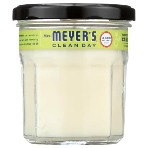 Mrs. Meyer's Soy Aromatherapy Candle, 35 Hour Burn Time, Made with Soy Wax and Essential Oils, Lemon Verbena, 7.2 oz- Pack of 2