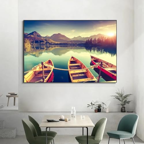Peintures de lac de montagne : affichez la sérénité naturelle chez vous