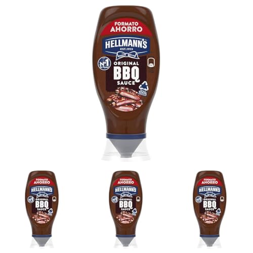 Hellmann's Salsa Barbacoa Bocabajo 430 ml (Paquete de 4)