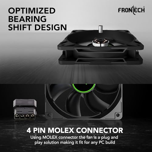 Image of Frontech Gaming Case Fan | 120mm ARGB High Performance Fan | High Airflow | Noiseless Operation | Hydraulic Bearing | 4-Pin Molex | Universal Fit | 1 Year Warranty (CPF-0012)