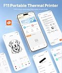 Imprimantes thermiques portables Rongta sans fil pour voyage, imprimante mobile Bluetooth, imprimante sans encre pour école/bureau/maison, compatible avec Android, iOS et ordinateur portable (Noir)