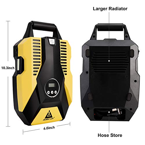 Digital-Auto-Tire-Inflator-12V-DC-Portable-Air-Compressor-Pump-for-Car-Tires-150-PSI-Auto-Shut-Off-with-Emergency-LED-Flasher-Long-Cable-for-Car-Bicycle-Motocycle-Air-Boat-and-Other-Inflatables