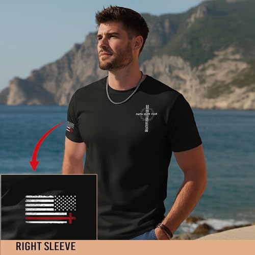 One Nation Under God T Shirt, Cross Shirt, Christian Shirts for Men, Religious Shirts for Men3