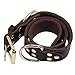 Berry Pet Soft Genuine Leather Dog Collar for Medium Large Dogs, Heavy Duty Large Dog Leather Collar with Durable Metal Buckle for Daily Walking or Training, Brown, Neck fit 18-25