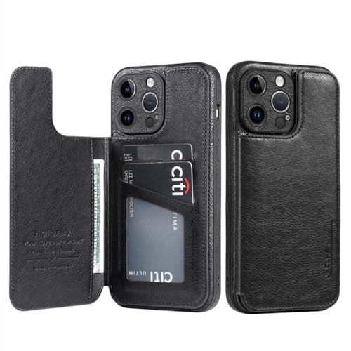 Étui en Cuir à Rabat pour iPhone 13 Pro Max Style Rétro Affaires T1