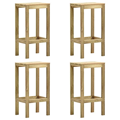 ZHOUMIN Garten-Barhocker 4 STK Barhocker Outdoor Wetterfest, Barstühle,...