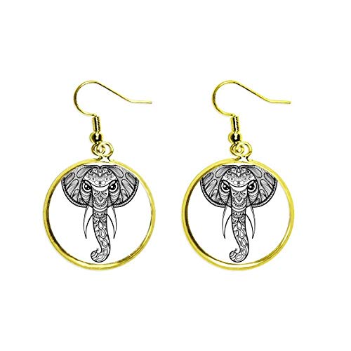 Pendientes de elefante ligeros que no dañan las orejas perforadas