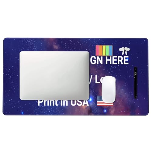 Image of Custom Large Desk Pad with Photo Text Personalized Picture Logo Non-Slip Game Computer Mouse Mat Customized Office Supplies, Print in USA (12x31.5 inch, 1 Photo)