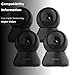 Septekon Security Cameras Indoor, 2K Wired Cameras for Home Security with Night Vision, 2-Way Audio, Motion Detection, Compatible with Alexa (4 Pack), Black