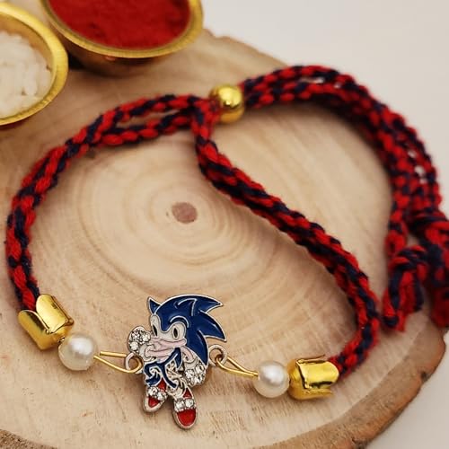 Image of Rakhi for Brother: Rakhis for Kids : Boys Rakhee with Free Roli Chawal & Gift Card: Raksha Bandhan Gifts for Brother : kids Rakhis