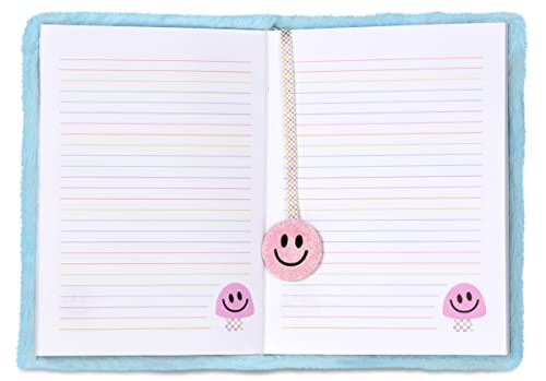 Carnet ligné en fourrure douce Misha Champignon au format 21,6 cm