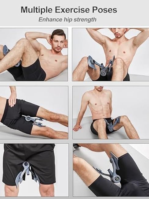 Kegel Exercises for Men, Pelvic Floor Muscle Exercise, 132 lbs Hip Trainer, Adjustable Resistance, TIME&Call Calculate Exerciser for Home Workout, Inner Thigh Slimmer, Hip Strengtheners