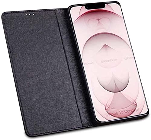 Housse cuir iPhone 13 Pro Stend noire coque antichoc - 4