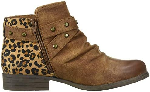 WHITE MOUNTAIN Shoes SAVANT Women's Boot, SADDLE/WAXY/FABRIC W/LEOPARD, 7 M | Image 5