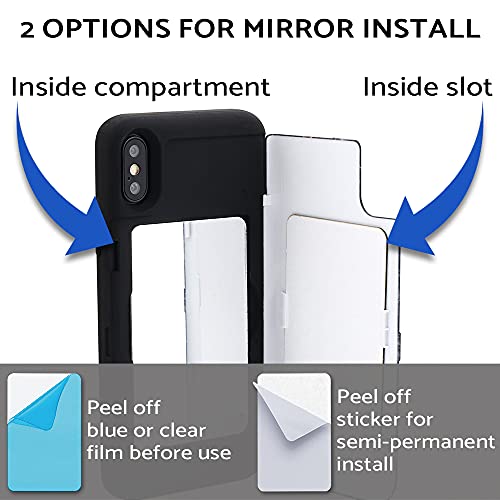 Toru Cx Pro Case For Iphone Xs/Iphone X, With Card Holder | Slim Protective Shockproof Heavy Duty Cover With Hidden Credit Cards Wallet Flip Slot Compartment Kickstand | Include Mirror - Marble #TOP3