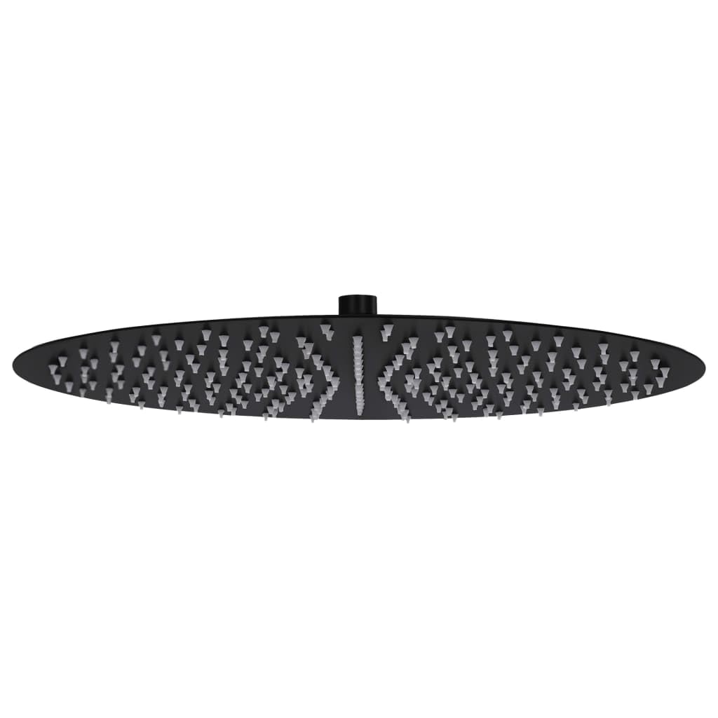 Duschkopf Regendusche Sprühkopf Duschkopf Handbrause Badzubehör Edelstahl 40 cm rund schwarz 02_0002075