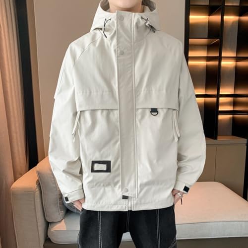 Veste à capuche pour hommes manteau ample style décontracté