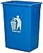 Kosze na śmieci Plemię śmieci Plastikowy kosz na śmieci, niebieski Bez osłony Wielofunkcyjny kosz na śmieci 30~100 litrów Zewnętrzny kosz na śmieci Przemysłowy kosz na śmieci o dużej pojemności (kol