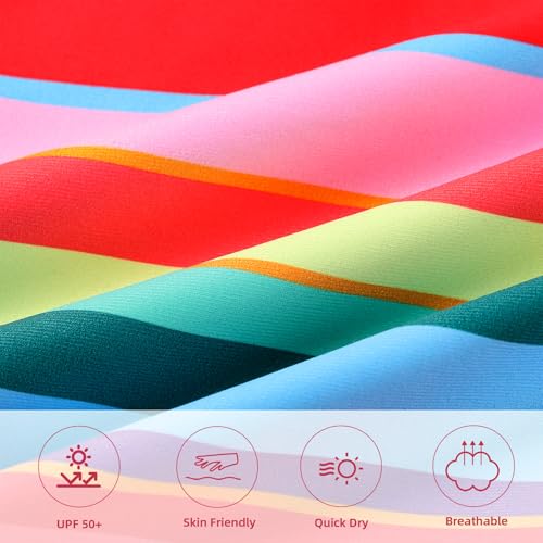 Image of Girls One Piece Swimsuit, Quick Dry Cute Bathing Suit for Kids, Comfortable Swimwear for Beach for 5-12 Years