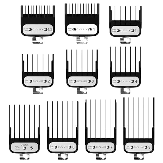 12 Sets of Professional Hair Clipper Guards - Get the Perfect Cut with Professional Hair barber clippers Combs and Ear Guards Set, Half Metal Black Guard, Left & Right Ear Combs, and Organizer Bag