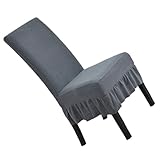 Tissu : il est composé à 85 % de polyester et à 15 % d'élasthanne, ce qui rend housses de chaise de salle à manger plus résistantes aux plis, extensibles et élastiques. housse de siège pour salle à manger