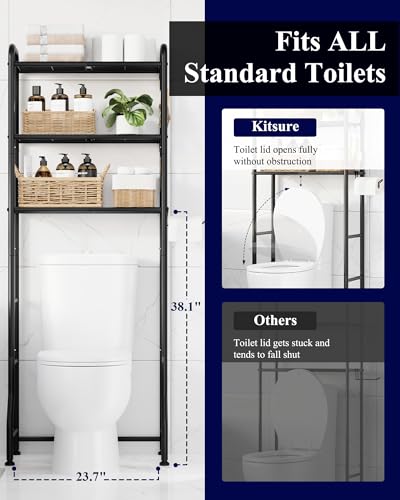 image for Kitsure Over Toilet Storage Rack - Metal Over Toilet Bathroom Organize