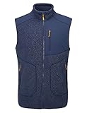 Rab Chaleco de forro polar con cremallera completa para hombre para senderismo y uso casual, Tinta profunda., L