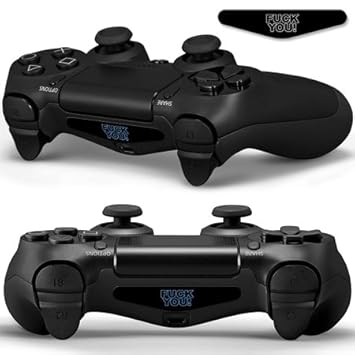 SKINOWN PS4 Pair of Word F You LED Light Bar Vinyl Decal 2PCS Sticker Cover Skins