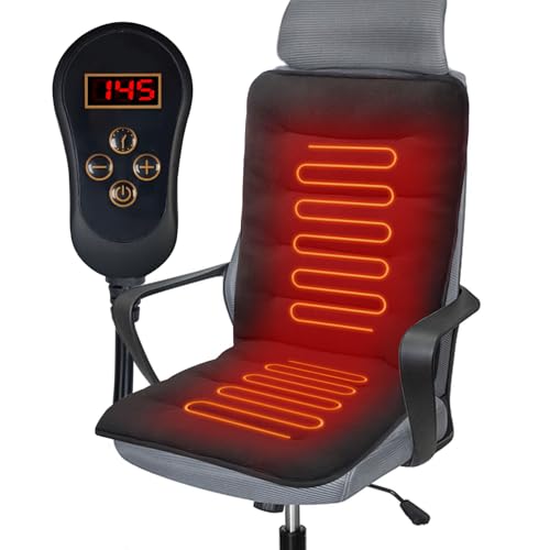 Heated Seat Cushion for Office Chair - Thick and Soft Warm Seat Cover in Winter- Easy Controller to Relieve Fatigue - Comfortable Heating Pad with Power Adapter for Home Etc.