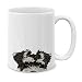 MUGBREW Schnauzer Puppy Dog White Ceramic Coffee Mug Tea Cup, 11 OZ