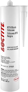 LOCTITE RTV Black Silicone Adhesive Sealant for Automotive: Waterproof, Flexible, Protects Wiring, For Glass, Metal, Plastics | Black, 300 ml Tube (PN: 495315)