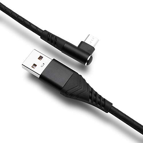 90 Degree Micro USB Cable Android 6ft,3Pack 6Feet Long Right Angle Micro USB Charging Cable,Fast Speed Data Sync Charger Cable for Samsung, HTC, Motorola, Nokia, Kindle, MP3,Tablet and More