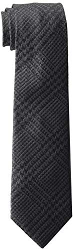 John Varvatos Star USA Men's Fillmore Plaid TIE, black, One Size