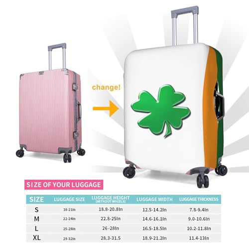 Housse de protection pour bagage drapeau irlandais blanc taille S polyester lavable - 5