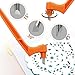 Moicstiy Craft Cutting Tools Pen, Craft Cutting Knives with 3 different 360 Degree Rotating Blades Stainless Steel Cutter Pen for Stencils Scrapbooks DIY Crafts (Orange)