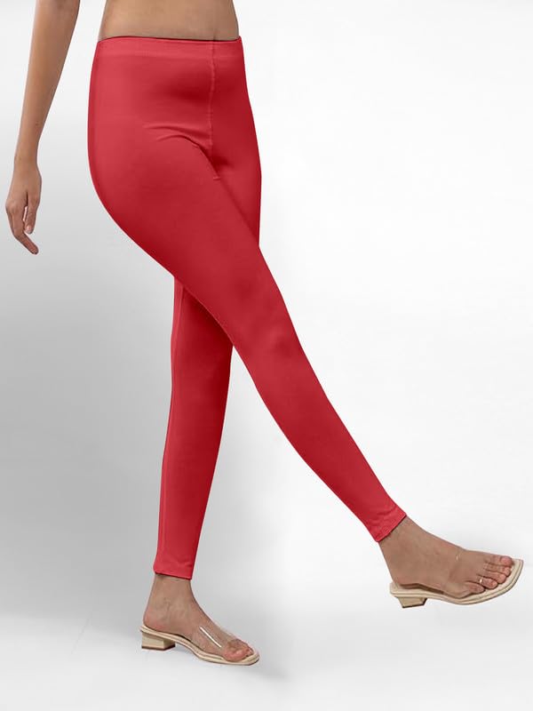 Image of TRENDMALLS Women's Super Combed Cotton Elastane Stretch Ankle Length Leggings with Ultrasoft Waistband