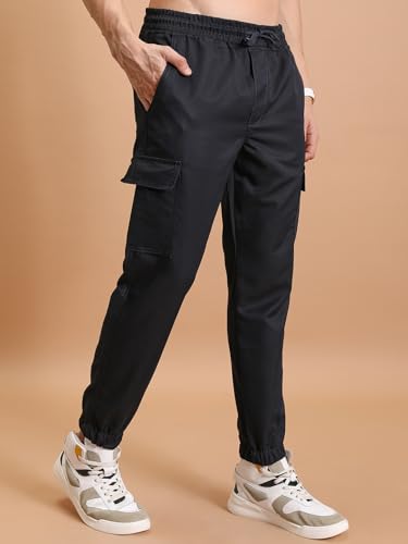 Image of Highlander Men's Cargo Jogger Trousers| Utility Pockets | Trouser for Men | Men Trousers