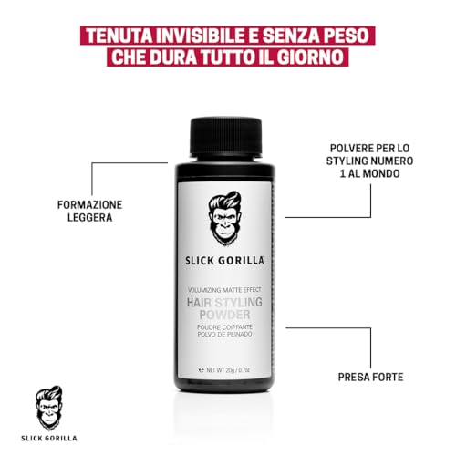 Slick Gorilla Hair Styling Powder 20g Polvere Di Styling Per Capelli Opaca - 6