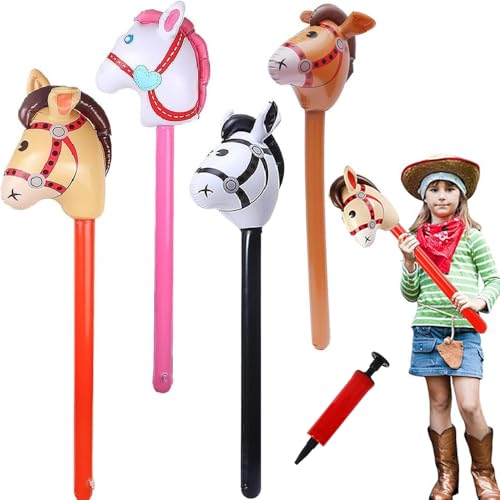 Haoyanger Palo de Caballo Inflable 4PCS Hobby Horse Caballo Inflable Cabeza de Caballo Juguete Inflable Poni Varilla Caballo de Bastón para Niños Inflable Pony Palo Decoración de Fiesta Temática Haoyanger Palo de Caballo Inflable 4PCS Hobby Horse Caballo Inflable Cabeza de Caballo Juguete Inflable Poni Varilla Caballo de Bastón para Niños Inflable Pony Palo Decoración de Fiesta Temática