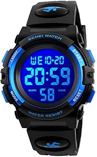 Kids Digital Sport Watch Boys Waterproof Casual Electronic Analog Quartz 7 Colorful Led