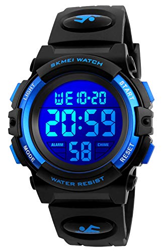 Kids Digital Sport Watch Boys Waterproof Casual Electronic Analog Quartz 7 Colorful Led